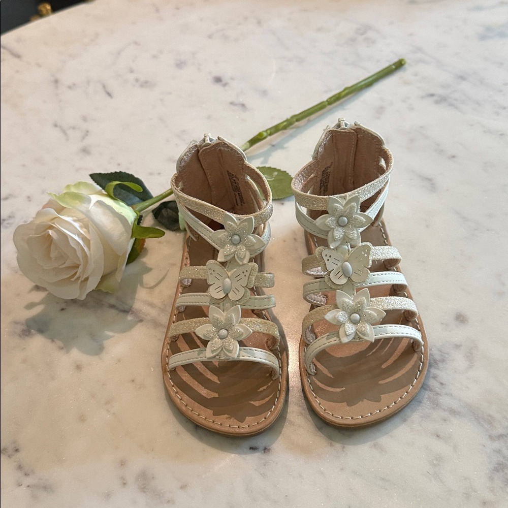 Self Esteem Cream Strappy Sandals